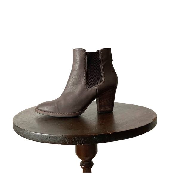 Aquatalia Brown Leather Ankle Boots Size 7.5 - Picture 1 of 9